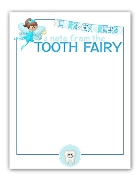 Tooth Fairy Stationary Free Printable